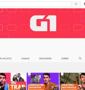 canal do g1 no YouTube