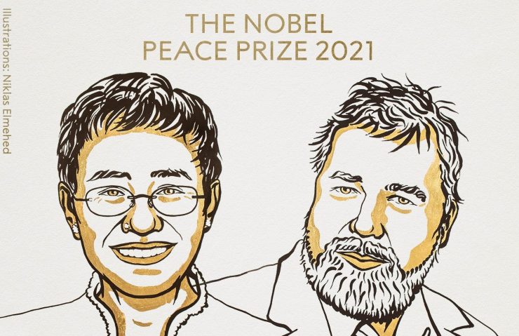 Jornalistas vencem o Nobel da Paz por defesa da liberdade de expressão