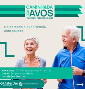 Mater Dei Premium Goiânia promove Caminhada dos Avós no Parque Vaca Brava