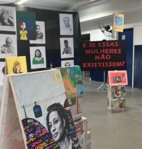 Estudantes homenageiam grandes mulheres em mostra de arte