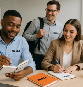 Material de escritório personalizado reforça branding