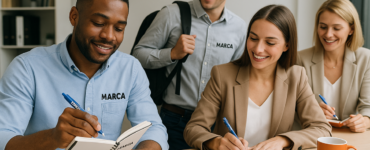 Material de escritório personalizado reforça branding