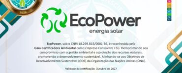 EcoPower é reconhecida com certificado ESG