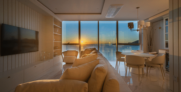 Apartamento une estilo Hamptons e tecnologia em BC