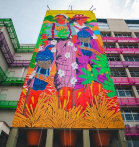Juiz de Fora ganha nova obra de arte em grande escala do artista Wes Gama
