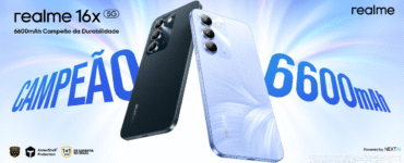 Com bateria de 6.600 mAh, realme 16x 5G chega ao Brasil