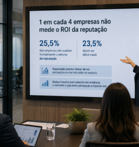 1 em cada 4 empresas não mede o ROI da reputação