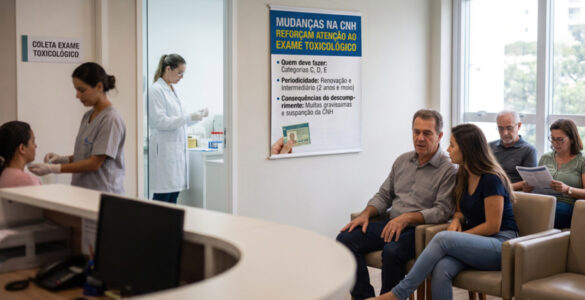 Mudanças na CNH reforçam atenção ao exame toxicológico