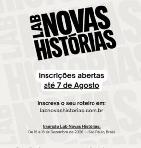Inscrições do Lab Novas Histórias estão em seu último dia