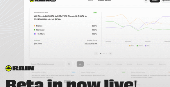 Rain Trade adota modelo descentralizado em mercados preditivos