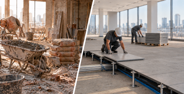 Piso elevado avança com a construção sustentável