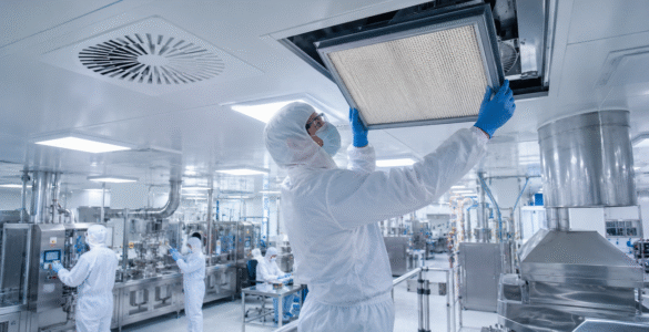 Filtros de ar industriais reduzem riscos em salas limpas